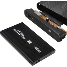Wozlo 2.5 USB Sata HDD SSD Harddisk Kutusu Alüminyum Gövde Harici HDD Kutu - Siyah