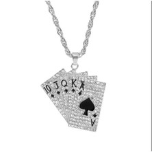 King AK Iced Out Poker Kolye 56CM