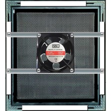 Panjur Fan 55X55 Aspiratörlü - Fanlı Alüminyum Hareketli Yüzeysel Parlak Krom (Gümüş) Banyo Wc Menfezi