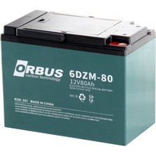 Orbus Wt 12-80 12 Volt 80 Amper Elektrikli Bisiklet Aküsü