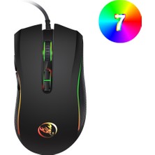 Hxsj V100 Tek El Klavye + H300 7-Renk Işıklı Oyuncu Mouse + P6 Dönüştürücü Seti - Çok Renkli (Yurt Dışından)
