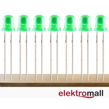 Elektromall 5mm Yeşil Diffused Led - 100 Adet