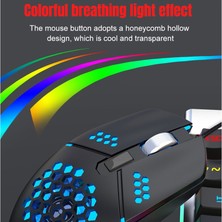 HUA3C G25 Soğutma Fanlı Kablolu Optik Gaming Mouse - Siyah (Yurt Dışından)
