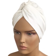 Vera Bone Hazır Türban Tek Düğüm - Krem Ekru