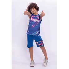 Disney Superman L1494 Lisanslı Erkek Çocuk Bermuda Takım