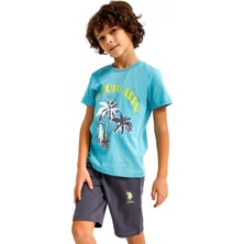 U.S. Polo Assn. US1020 Lisanslı Erkek Çocuk Bermuda Takım