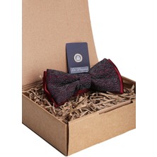 Kravatkolik Mürdüm - Bordo Nokta Desen Papyon P1180