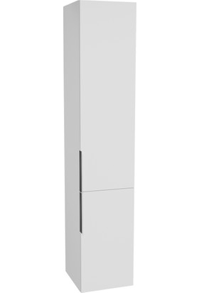 VitrA Quadrum 62557 Boy Dolabı, 35 cm, Parlak Beyaz / Sağ