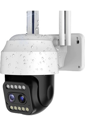 Bintech 1080P Çıft Lens Ptz Gece Görüşlü Kablosuz Güvenlik Kamerası