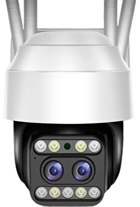 Bintech 1080P Çıft Lens Ptz Gece Görüşlü Kablosuz Güvenlik Kamerası