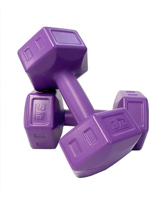 Ecgspor 3 kg Mor Dambıl Seti 3 kg x 2 Adet Toplam 6 kg Ağırlık Seti