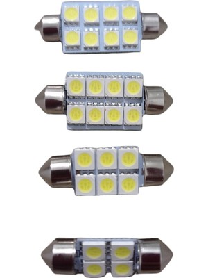 Balp Led Aydınlatma Tavan Plaka Oto Iç Aydınlatma Süper Güçlü Beyaz Işık 36 mm 2'li