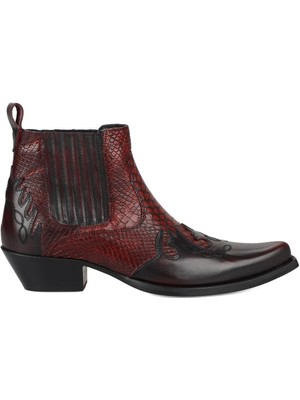 FootCourt Bordo Kösele Western Kovboy Botu
