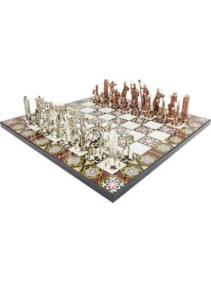 Tuğra Sedefçilik Yunan Mitolojisi Satranç Takımı