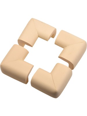 Epazzar Çocuk Güvenliği 10'lu Köşe Koruyucu Kalın Yastık Sünger Krem