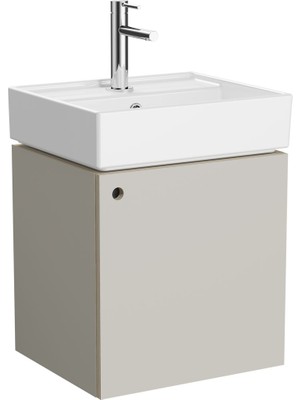 VitrA ArchiPlan 66558 Lavabo Dolabı, 45x38 cm, Mat Bej / Sağ