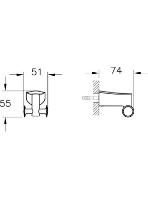 VitrA Base 800 A4408536 İkili Askı, Mat Siyah