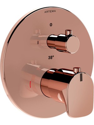 Artema Root Round A4269526 Ankastre Termostatik Duş Bataryası, Sıva Üstü Grubu, Bakır