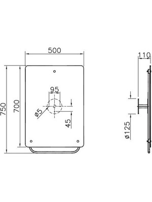 VitrA Arkitekta A44002 Hareketli Ayna, Krom