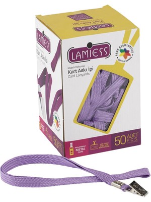 Lamiess Kart Askı Ipi M.maşalı Klipsli Mor