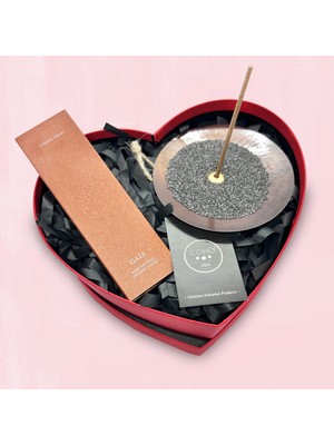 Coho Love Box Antique Namaste Bakır Tütsülük & Aurora Doğal Tütsü Hediye Seti