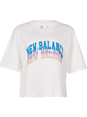 New Balance Kadın Beyaz T-Shirt WNT1204-WT