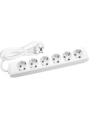 Viko ML-90113601 Multi-Let 6lı Priz Çocuk Korumalı Topraklı 1 Metre Kablolu Grup Priz
