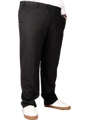 ModeXL Buyuk Beden Erkek Kumaş Pantolon Superior 21024 Siyah