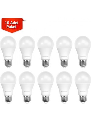 Panasonic E27 LED Ampul 10,5W 1000LM 2700K Günışığı - 10'lu Paket