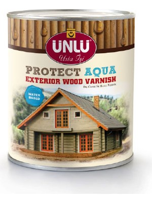ÜNLÜ BOYA Ünlü Protect Aqua Su Bazlı Dış Cephe Vernik 1l