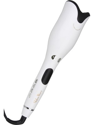 ShiboWavy Beyaz Lale 25 mm Otomatik Saç Maşası Seramik Malzeme ile Hızlı Isınma Özelliği