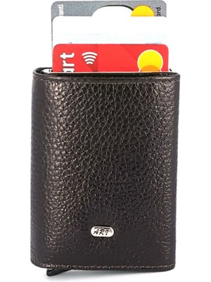 Arpelle 325 Deri Erkek Mekanizmalı Kartlık Cüzdan Renk Acı Kahverengi