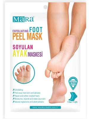 Mara Soyulan Kağıt Ayak Maskesi 1 Çift – Hindistan Cevizi ve Bitkisel Özlü, Ölü Deri Temizleyici ve Besleyici Peeling Çorap