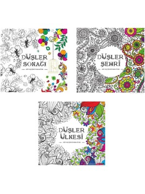 Karatay Düşler Ülkesi Düşler Şehri Düşler Sokağı 3 Lü Mandala Boyama Seti