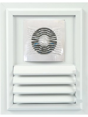 Panjur Fan 35 x 40 Aspiratörlü - Fanlı Alüminyum Hareketli Yüzeysel Banyo Wc Menfezi
