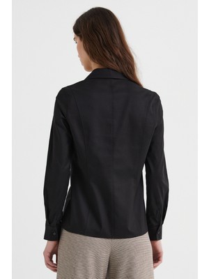 Stella Pulvis Krem Slim Fit Kadın Gömlek