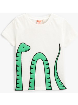 Koton Yılan Baskılı Kısa Kollu Tişört Pamuklu