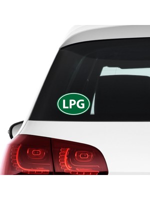 Dizayn All Araba Lpg Yeşil Sticker Etiket 12X8 cm