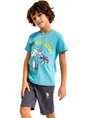 U.S. Polo Assn. US1020 Lisanslı Erkek Çocuk Bermuda Takım