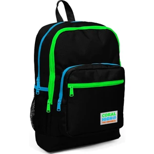 Coral High Dört Bölmeli Siyah Okul Çantası Ortopedik Tasarım 27x38x14 cm İlkokul İçin