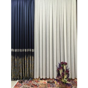 Foldet Keten 1-3 Sık Pile Tül Perde