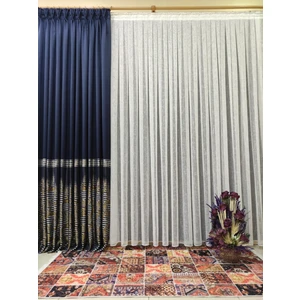 Naturel Keten 1-2,5 Orta Pile Tül Perde