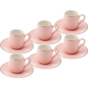 Bridal 6 Kişilik Kahve Fincan Takımı Pembe 90 ml