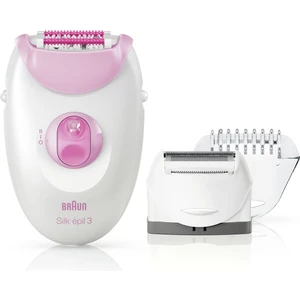 Silk-Épil 3 3274 Epilatör - 2 Ek Ataşmanlı Kablolu Epilatör - Beyaz/pembe