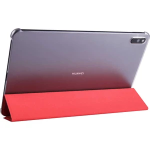 Huawei Mate Pad 11 Uyumlu Fuchsia Smart Cover Standlı 1-1 Kılıf Flip Smart Akıllı Tablet Kılıfı Kırmızı