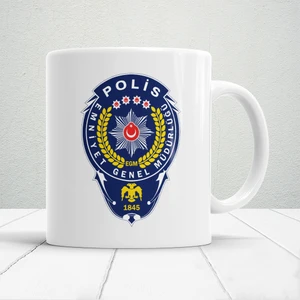Salih Dijital Polis Logo Baskılı Kupa Bardak