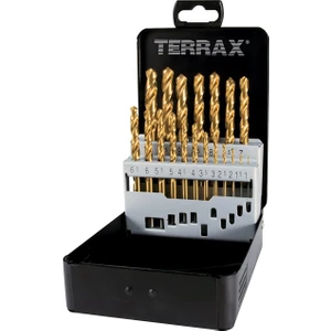 Terrax By Ruko 19 Parça Hss-G Tın Kaplı Matkap Ucu Seti
