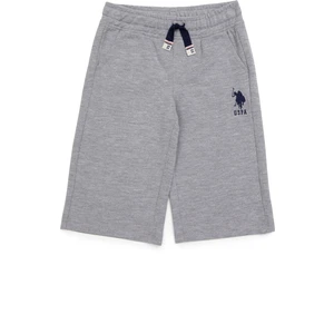 U.S. Polo Assn. Erkek Çocuk Gri Melanj Örme Şort 50246131-VR086