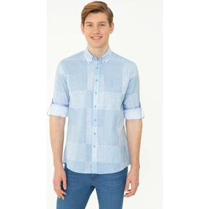 U.S. Polo Assn. Erkek Mavi Gömlek 50246847-VR036