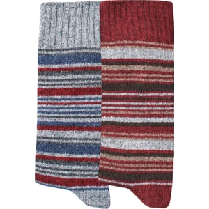 Unlimited Legwear Kalın Kışlık Kilim Desenli 2li Çorap Seti